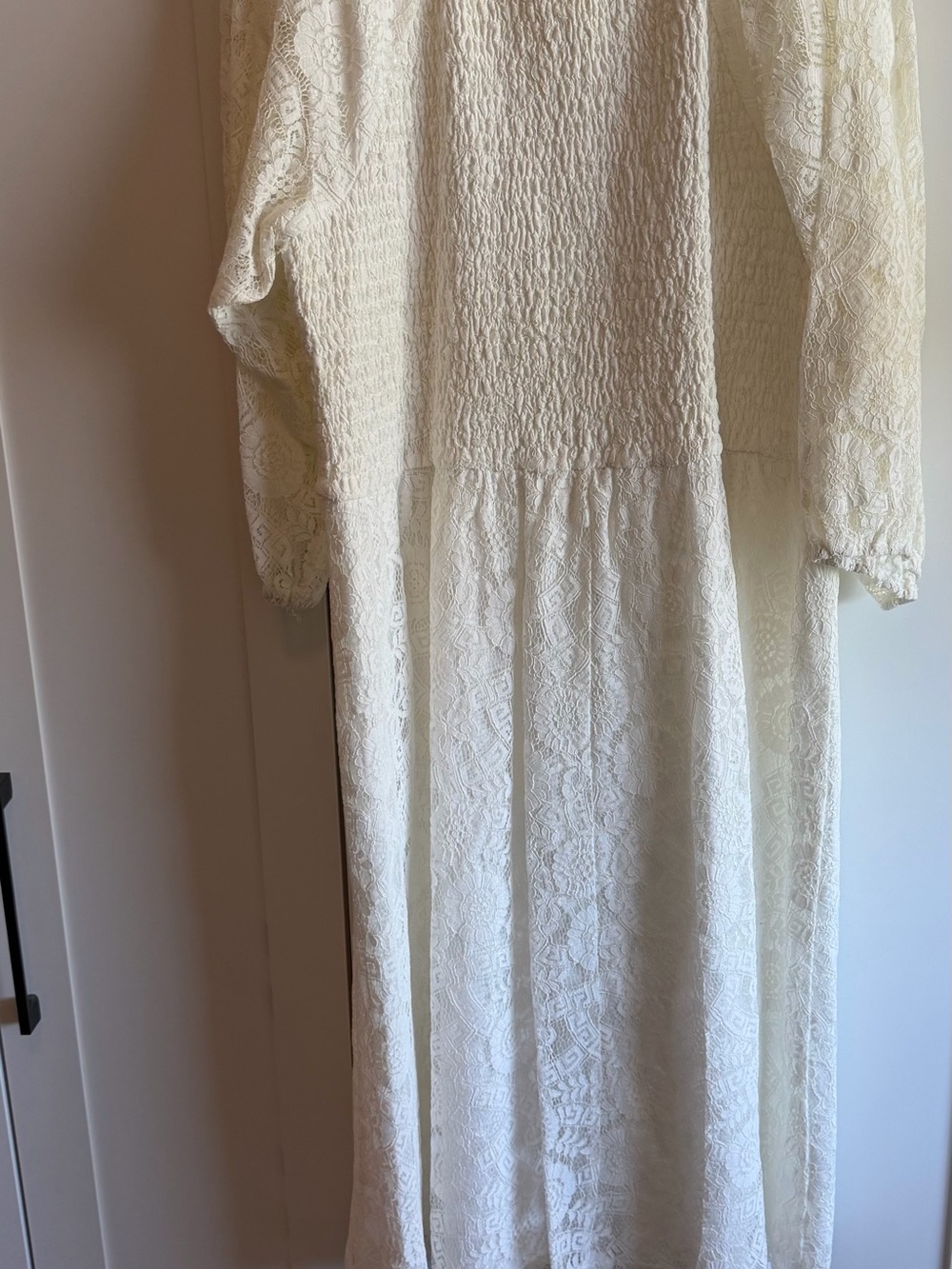 Baltic Born Ivory Lace Midi Dress - Smocked Bodice XXXL - Picture 4 of 7